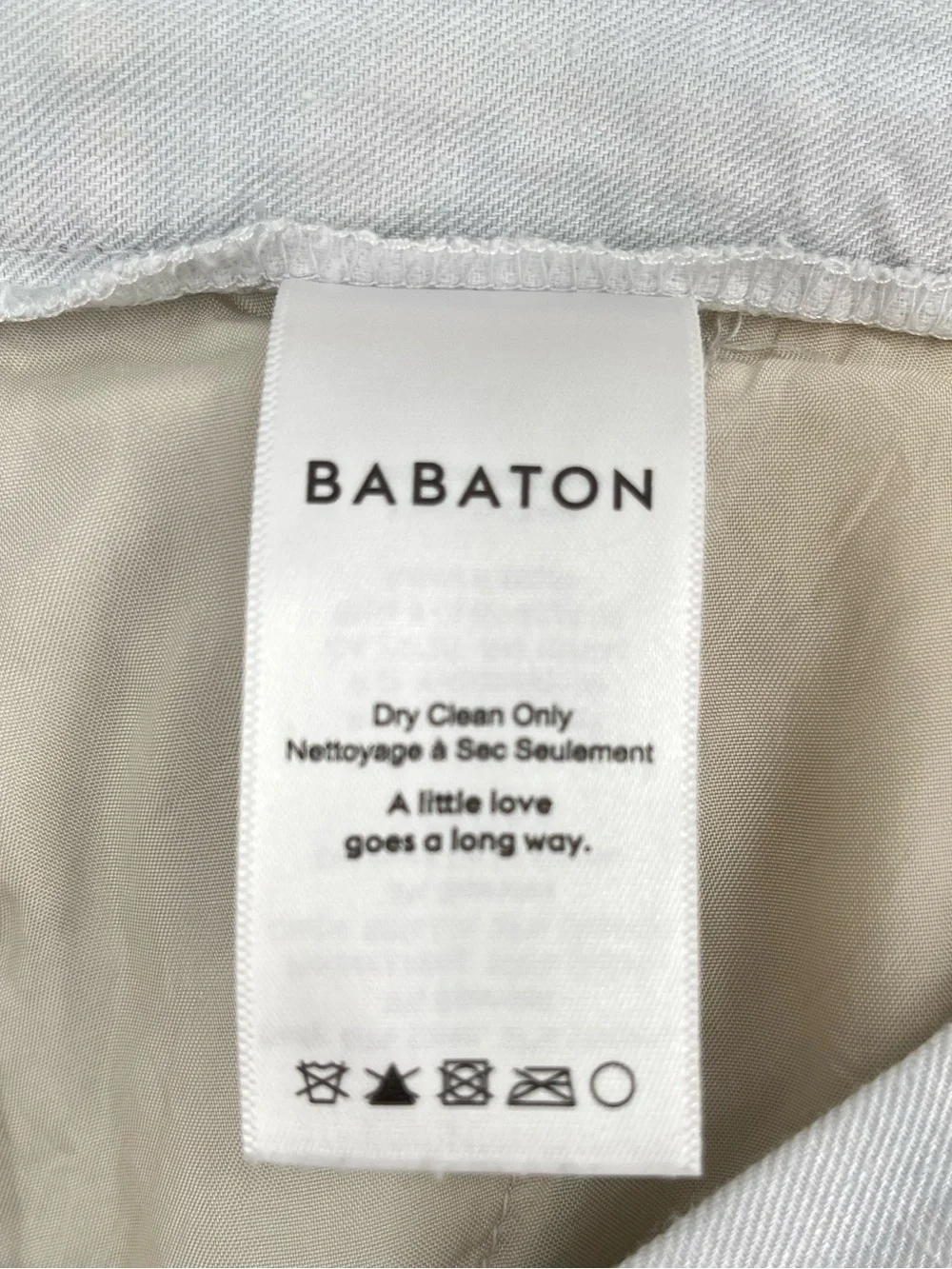 Aritzia Babaton Cohen Linen Blend Cropped Trouser Pant Women's Size 10 in Stone